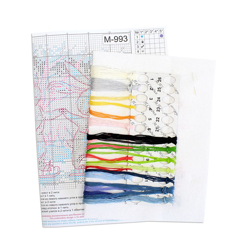 Набор для вышивания нитками МП Студия, Праздничный хоровод 13х20см