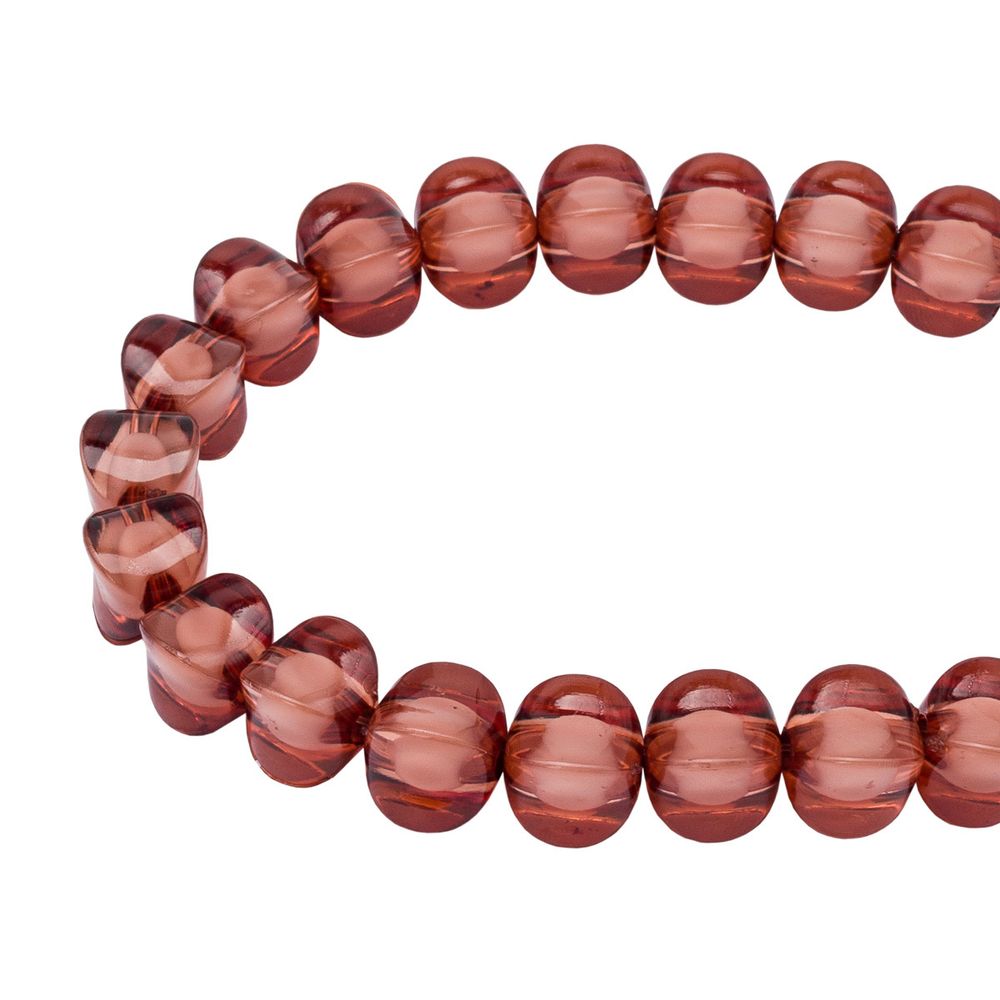 Бусины акрил ⌀10 мм, 500 г, в цвете с белой сердцевиной, мягкий куб, 52 коричневый, Astra&Craft LY-161