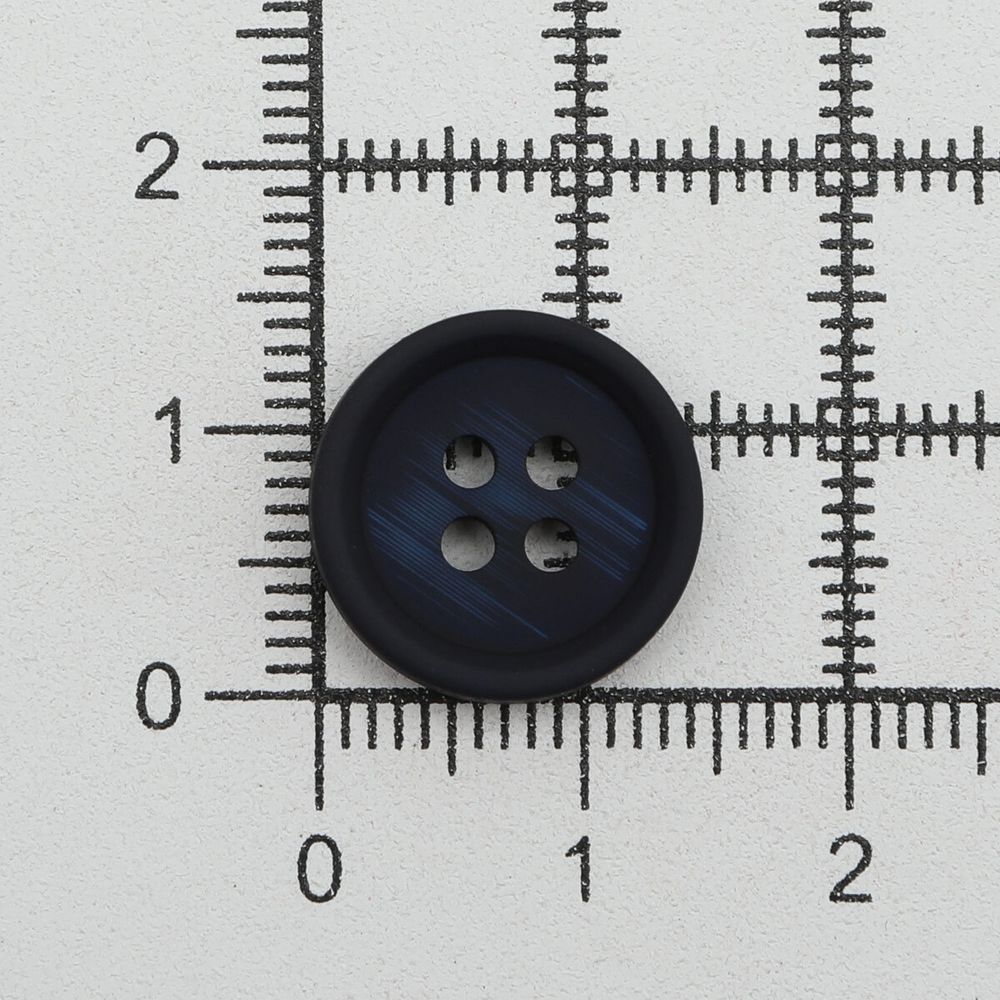 Пуговицы 4 прокола 24L (15мм), (Blue (синий)), 36 шт