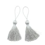 Кисти шторные 70.0 мм, вискоза, цв.230 серебро, 5 шт