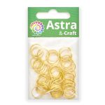 Кольцо соединительное двойное, 12 мм, 50 шт, Astra&Craft, цв.яркое золото