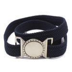 Пряжка-застежка 50мм со стразами, 2 шт, никель /TOS/