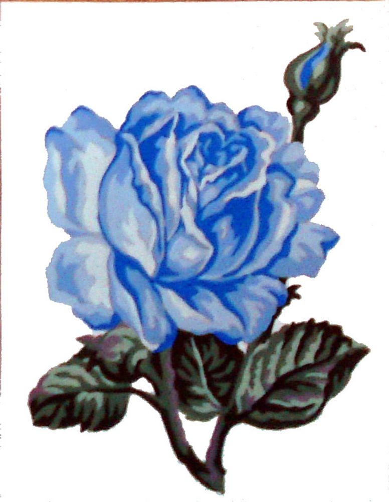 Рисунок для вышивания Soulos (канва жесткая), &quot;Голубая роза&quot;, 20х25 см