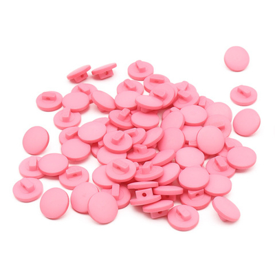Пуговицы на ножке 18L (11мм), пластик (Pink (розовый)), NE68, 72 шт