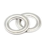 Люверсы металл ⌀_8.0 мм (внутр.), латунь, цв.никель плоский, 50 шт, BIG