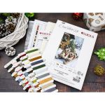 Набор для вышивания нитками Luca-S B722, Волшебство Северной зимы 32х48см