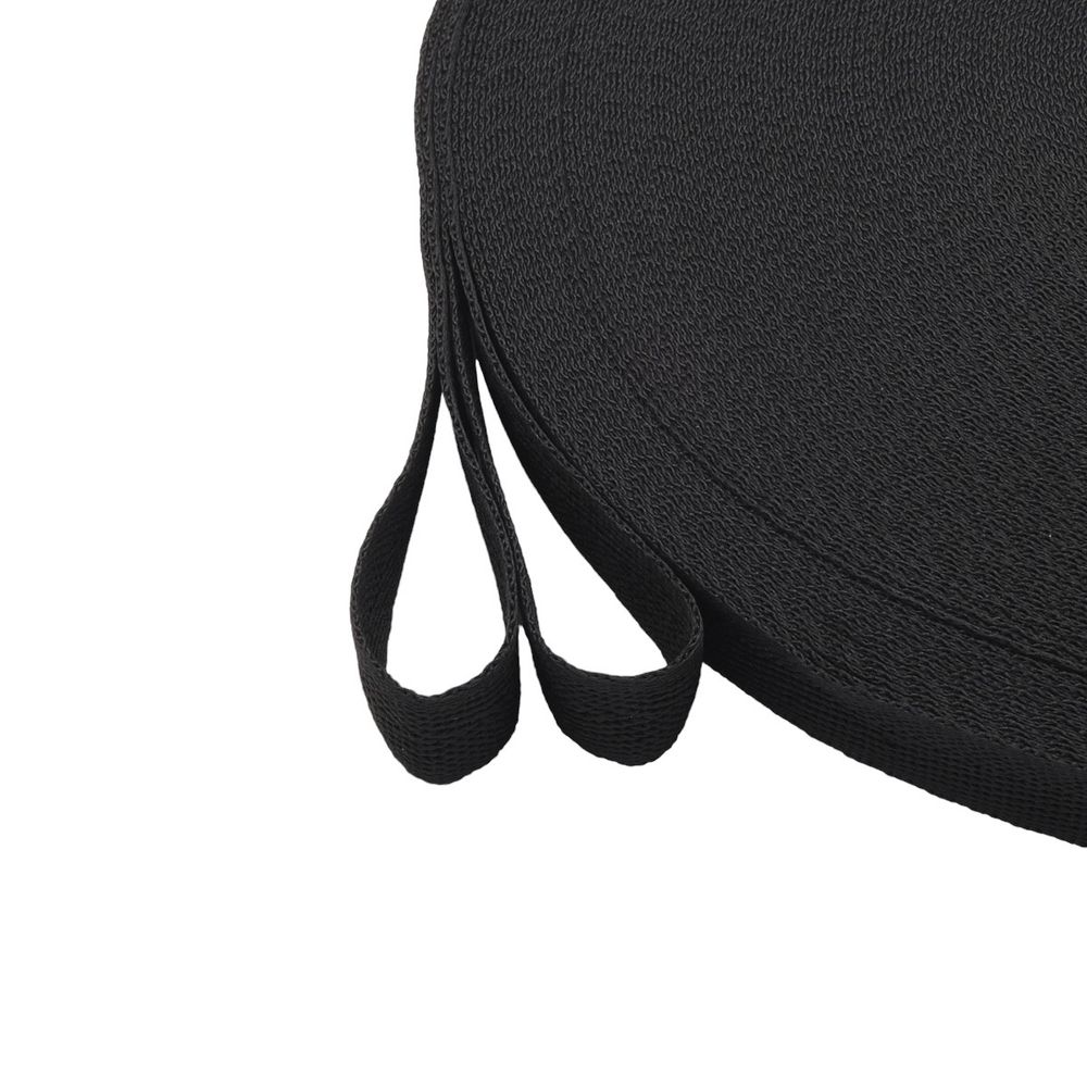 Тесьма (лента) киперная 15 мм / 50 метров, 3 г/м, 100% полиэфир, 13 черный