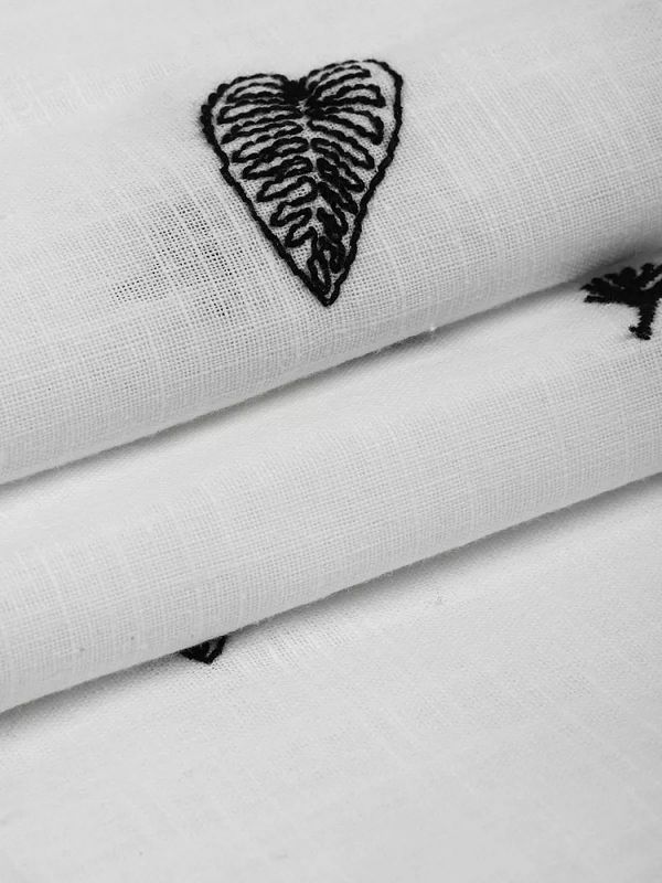 Ткань шитьё (прошва) 100 г/м², 150 см / 2 метра, TBY.Emb.A823.2.2, цв.02 белый