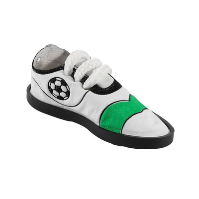 Бутсы для брелока 8х3см, бело-зеленый