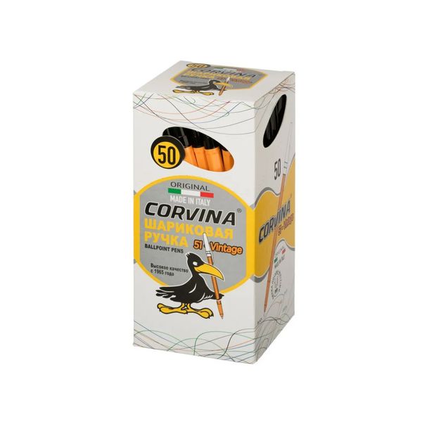 Ручка шариковая CORVINA51 Vintage ⌀0.7 мм, 1 мм, 50 шт, 40163/01G цвет чернил: черный, Corvina