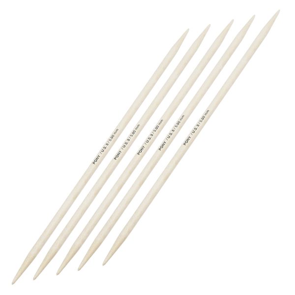 Спицы чулочные Pony Maple ⌀5.0 мм, 20 см, клен, 5 шт, 30211