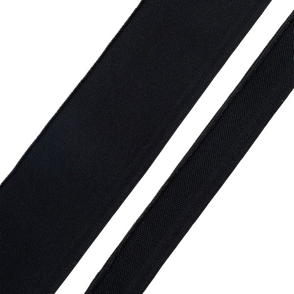 Воротник трикотажный с манжетами (комплект): воротник 7х40 см, 2 подвяза на рукава 3х40 см, 100% полиэстер, черный, CL-054