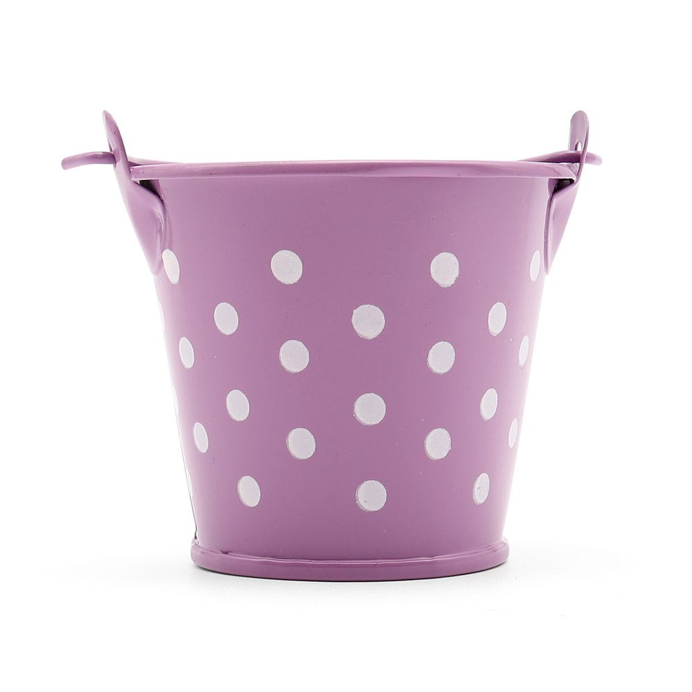 Ведро в горошек 6х5,3см (сиреневый), AR004-1