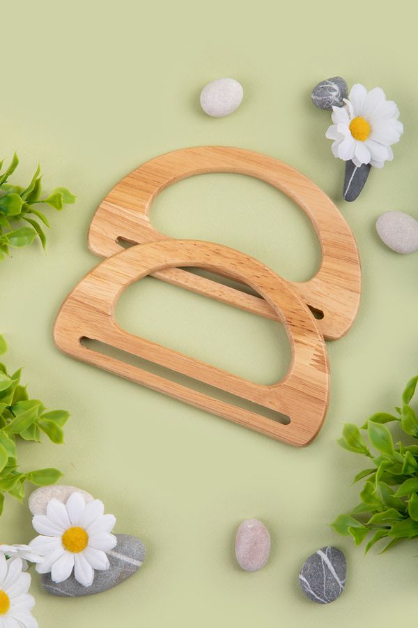 Ручки для сумки 17.5х10 см, 2 шт, HA-31 светлое дерево, Gamma