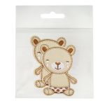 Термоаппликация Мишутка 70х97мм (Beige (бежевый))), 2 шт, LA524