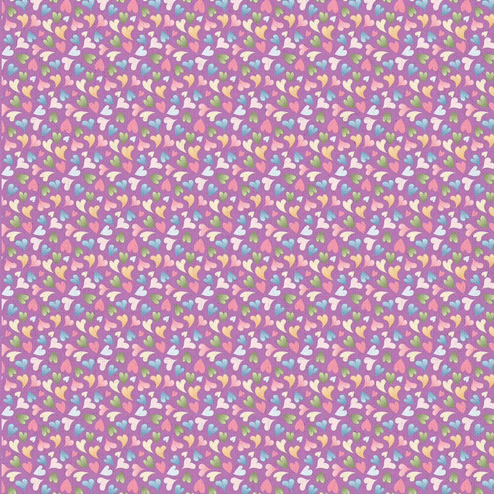 Ткань для пэчворка Peppy Нежная история, отрез 50х55 см, 146 г/м², НИ-30 фиолетовый, Peppy