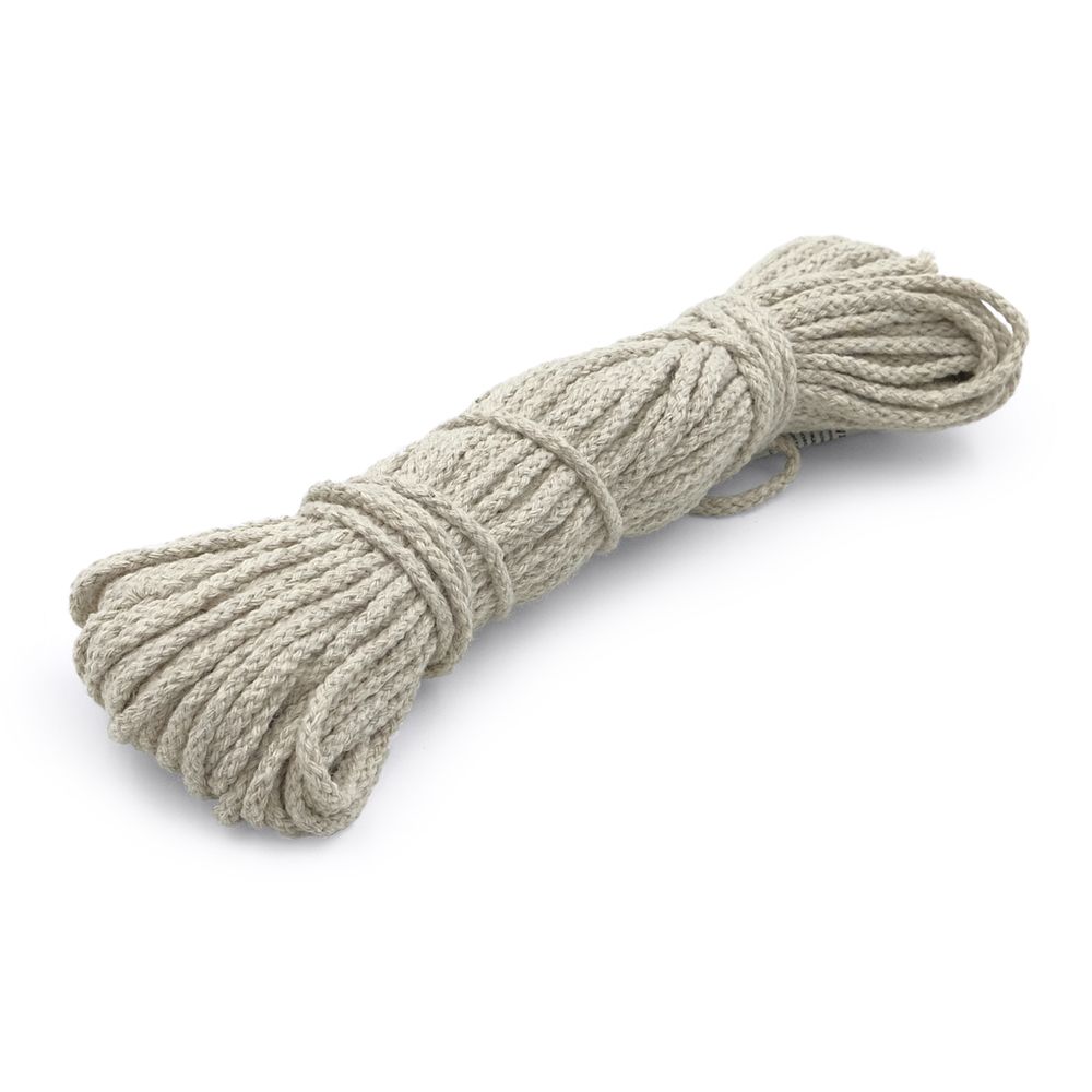 Шнур круглый х/б ⌀3.5 мм / 20 метров, (7092), 63 льняной