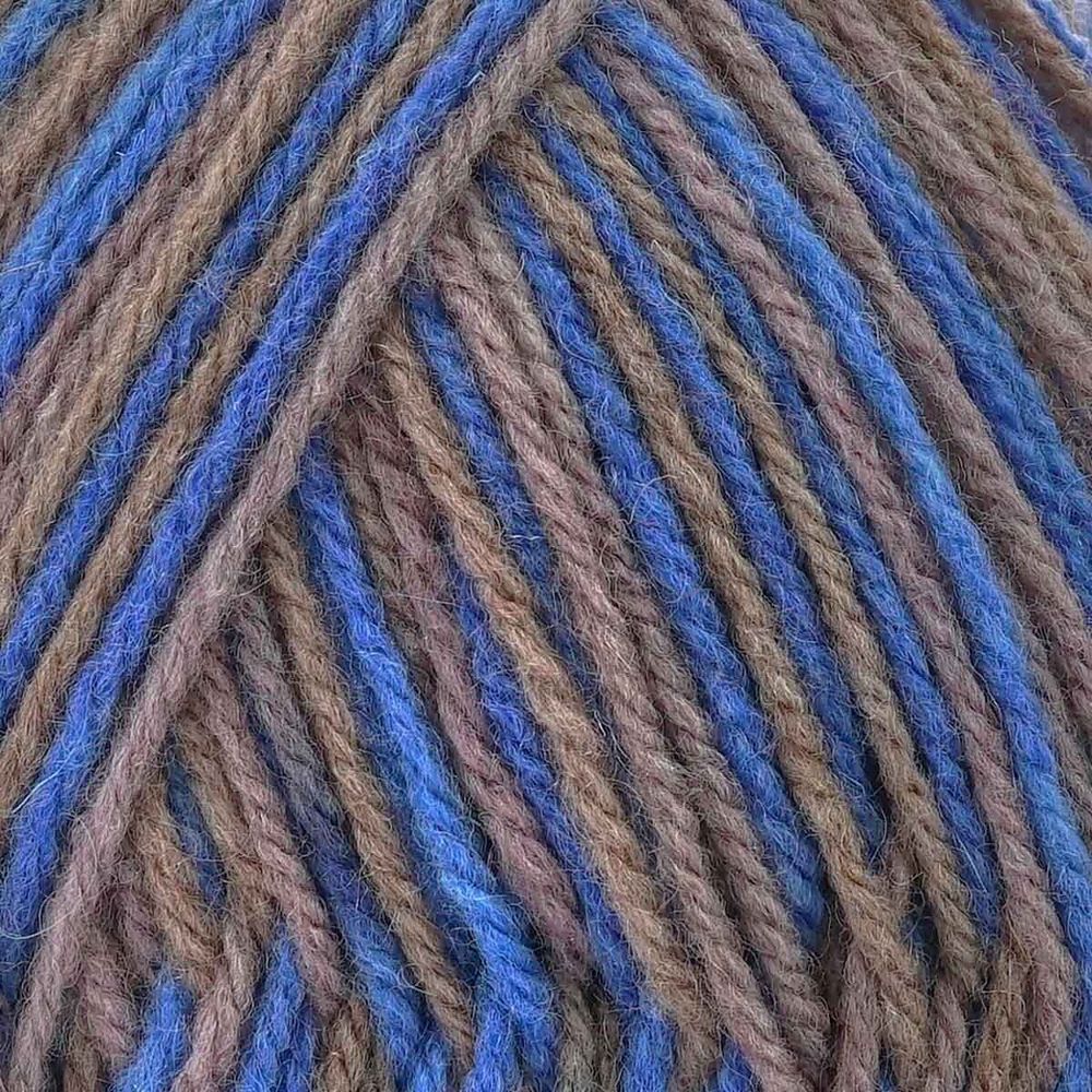 Пряжа Троицкая Подмосковная принт секционный / уп.10 мот. по 100 г, 250 м, 1574М, арктика/серый/серо-бежевый