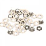 Кнопка рубашечная (джерси) открытая ⌀9.5 мм, НЕРЖ.СТАЛЬ, 306 светло-бежевый, 500шт, TBY