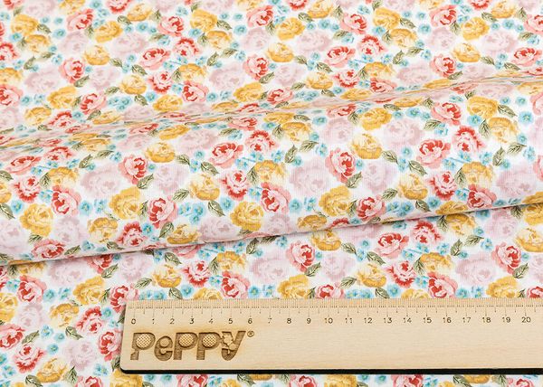 Ткань для пэчворка Peppy Версальские сады, отрез 50х55 см, 146 г/м², ВС-18 белый, Peppy