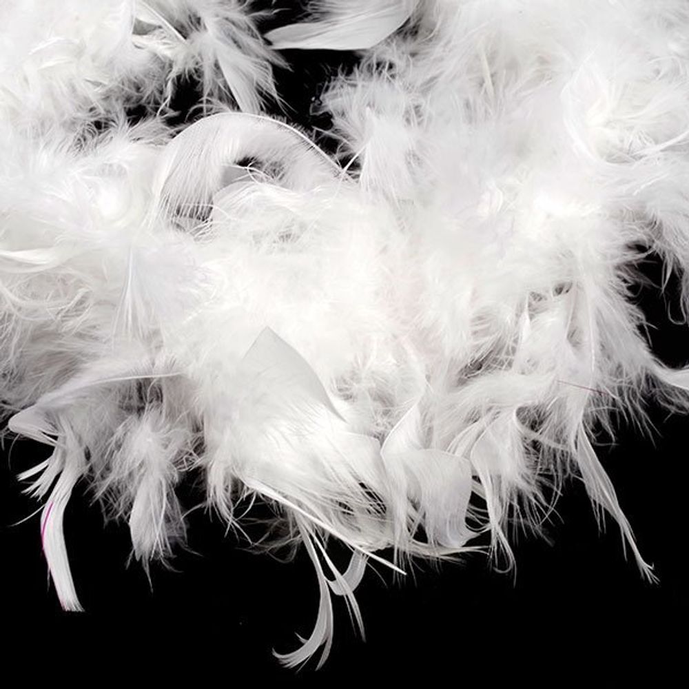 Боа из перьев 2 метра, 50±3 г, белый