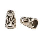 Наконечник для шнура металл колокол ⌀4/7 мм, 14,5х9 мм, золото, 100 шт