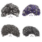 Кнопка Альфа (S-образная) ⌀10.0 мм, ≈1440 шт, МЕТАЛЛ, эмаль, 569 т.синий глянцевый + отв.части чер.никель, ВТ-2, NEW STAR