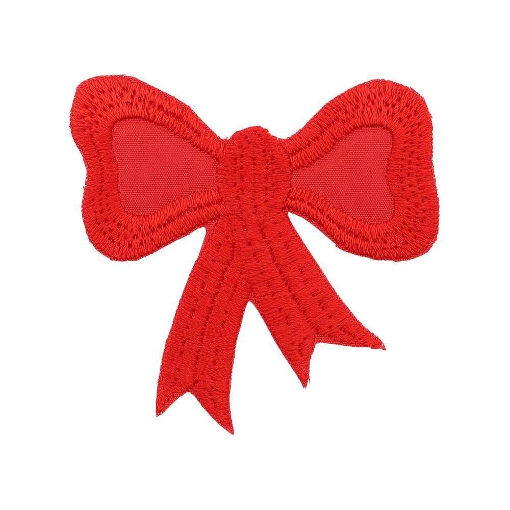 Термоаппликация Бант, 60х57мм 10 шт (красный), 12786