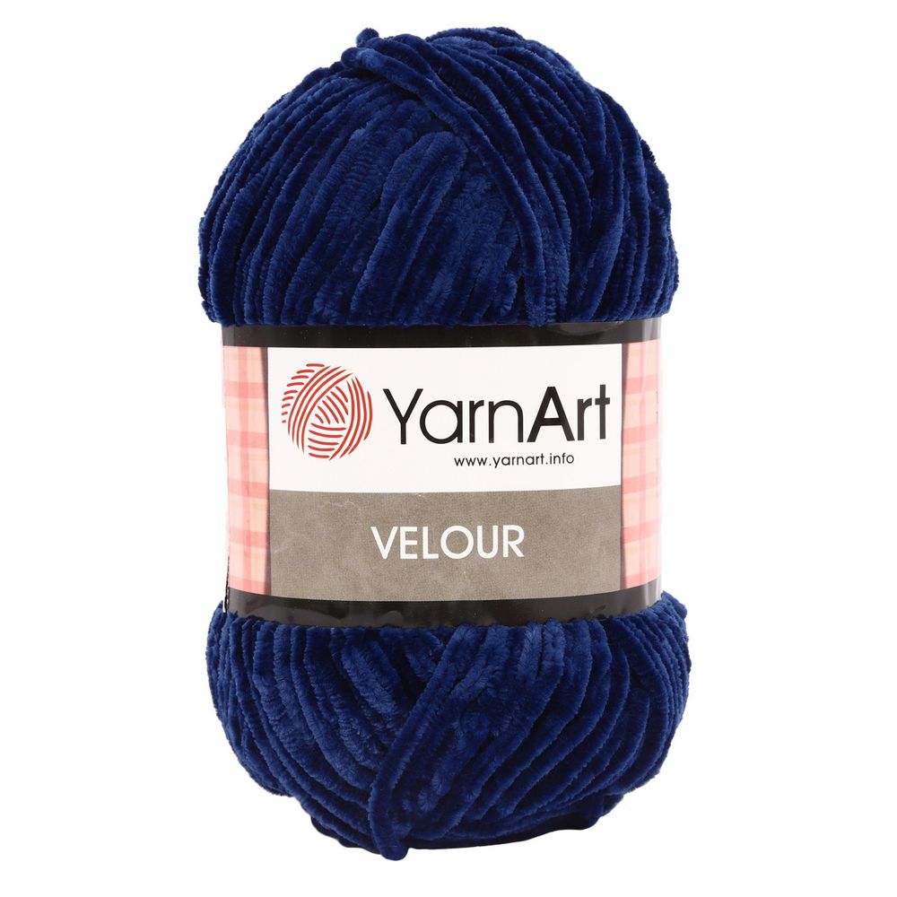 Пряжа YarnArt (ЯрнАрт) Velour / уп.5 мот. по 100 г, 170м, 848 темно-синий