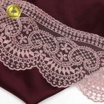 Кружево на сетке 90 мм, 40475, цв.N6615 розовая пудра уп.13.7м, Kruzhevo