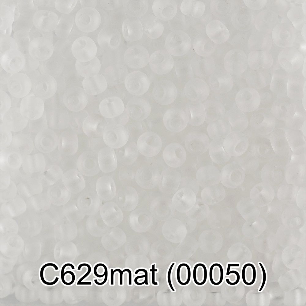 Бисер Gamma 10/0 (2.3 мм), 150 г (10х5 г), C629mat прозрачный мат, 00050, круглый 3
