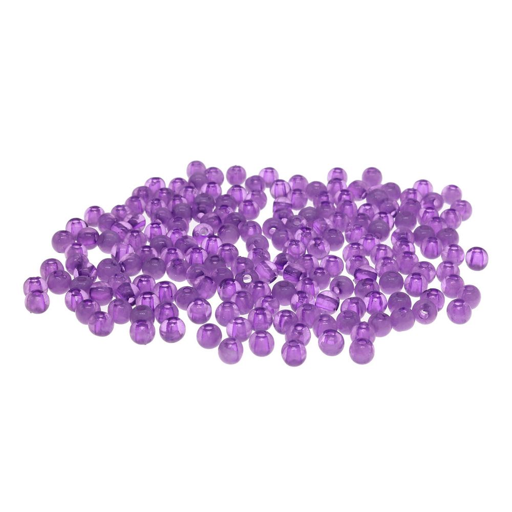 Бусины полупрозрачные пластик, 4 мм, 20гр, 600±20шт, Астра, 024 фиолетовый