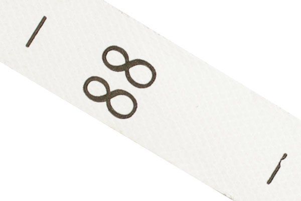 Этикетка-размерник п/э, размер 88 белый 10х25 мм ТВ в рул. 800 шт (20м)