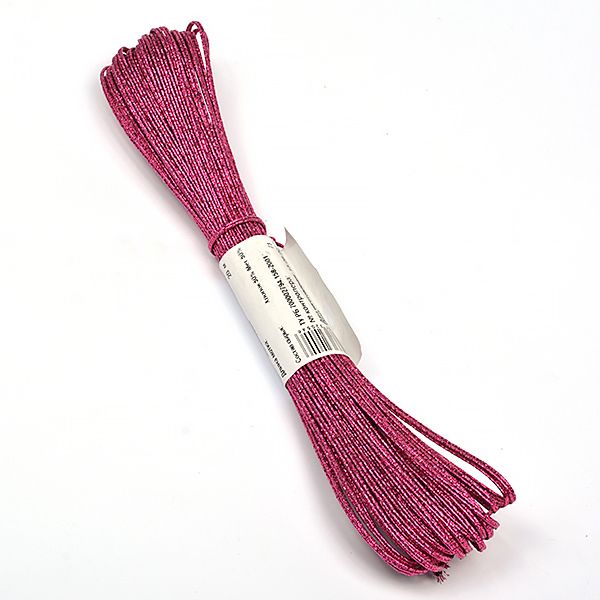 Шнур сутажный ⌀1.9 мм / 20 метров, малиновый