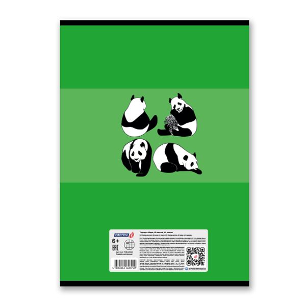 Тетрадь ученическая общая, A4 48 л. на скобе 65 г/м², белизна 100 %, 6 шт, клетка, 01342 Создаём настроение!, Светоч Т152