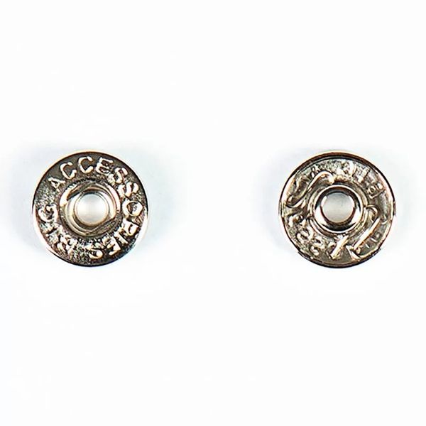 Часть кнопки Альфа (S-образная) ⌀11.5 мм (B-часть), никель 5/12 пруж, 100 шт, BIG