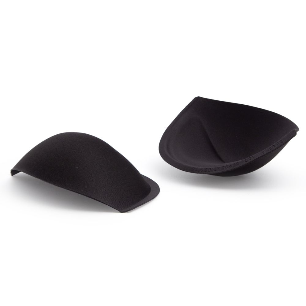 Бельевые чашечки для бюстгальтера без уступа с наполнением и эфф. pushup, р.40(10пар) (Черный), 3514