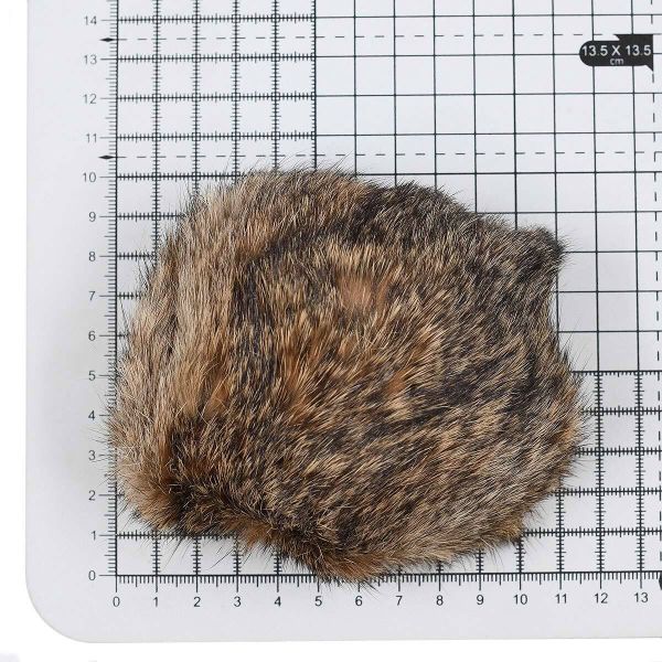 Помпон из искусственного меха 100 мм, кролик, 2 шт, B бежевый