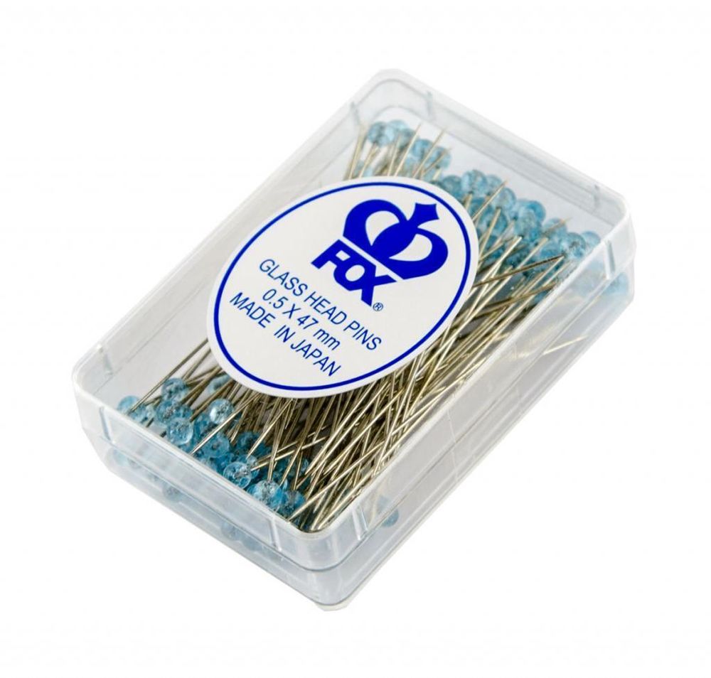 Набор булавок для квилтинга со стеклянной головкой (цв. синий), 1 шт, 0547 Набор булавок для квилтинга со стеклянной головкой (цв. синий), 1 шт, 0547