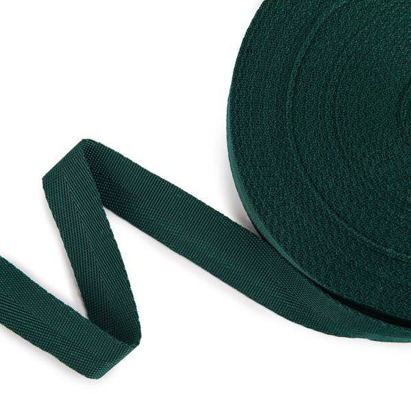 Стропа (ременная лента) 25 мм / 25 метров, толщ. 0.91 мм, [14.4 г/пог.м], 100% п/п, малахит, Gamma 3074