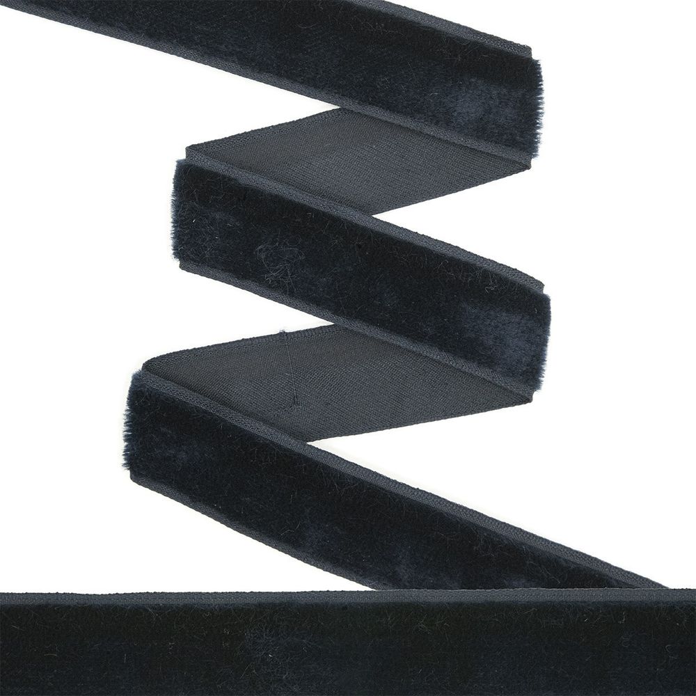 Лента бархатная (тесьма) 20.0 мм / 10±0.5 метров, рис. 8319, 60 т.синий, С3513Г17