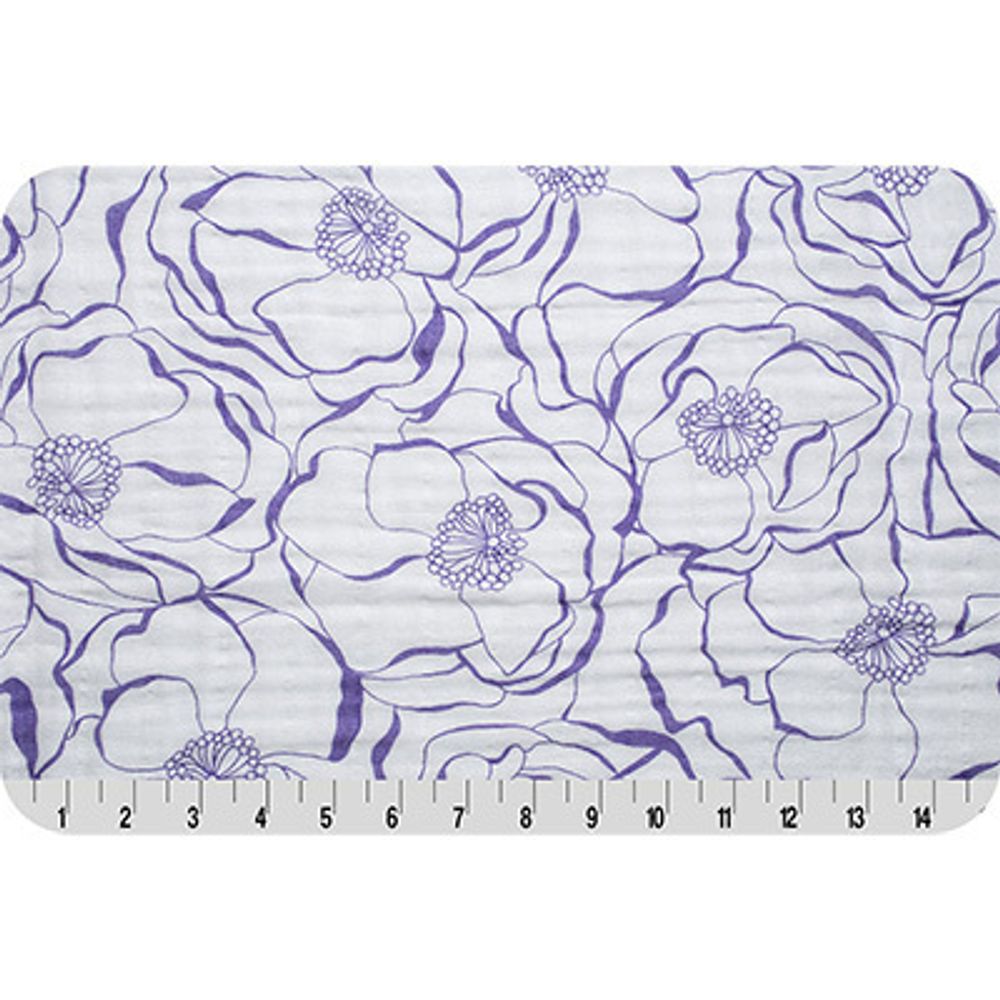 Ткань для пэчворка Peppy Embrace (марлевка), отрез 100х125 см, 120 г/м², bouquet jewel, Shannon Fabrics