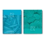 Тетрадь общая с твердой обложкой, матовая ламинация A5 80 л. на гребне 65 г/м², белизна 100% 4 шт клетка, 01559 Холодная роса, Светоч Т214