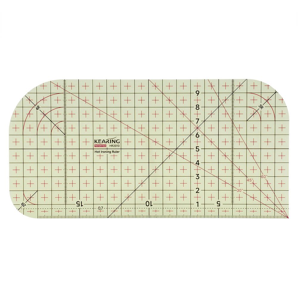 Линейка / лекало для глажки термостойкая  20х10 см, Kearing, HR2010
