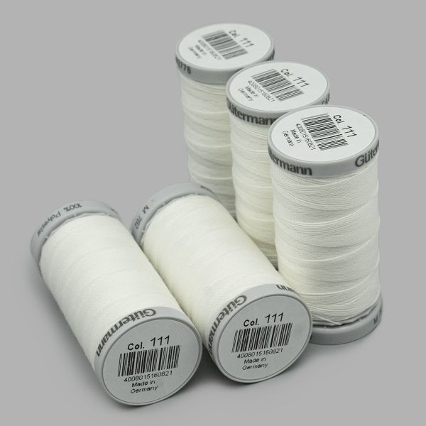 Нитки суперкрепкие Gutermann Extra Strong M782, 100м, 111 айвори, 5 катушек