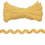 Тесьма вьюнчик с метанитью, 5 мм / 20 м (желтый), С3584