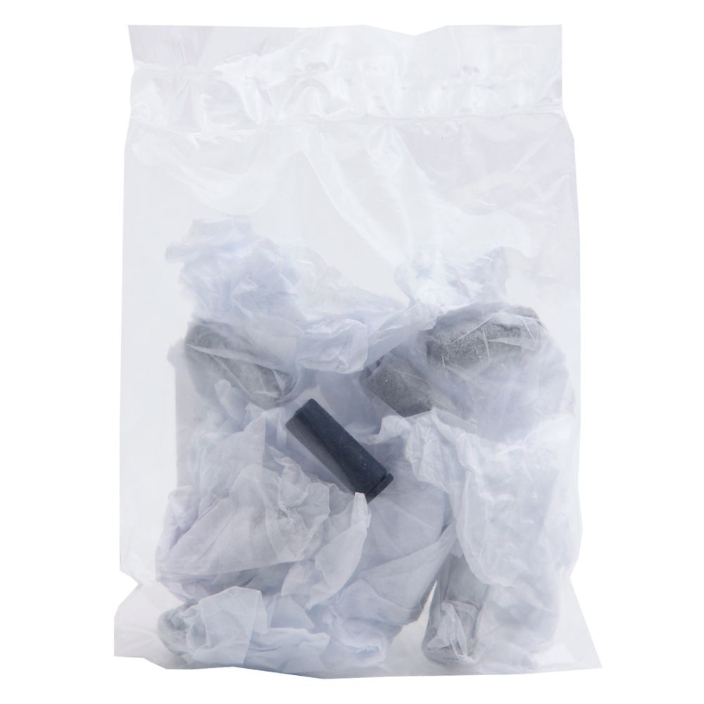 Наконечник для шнура металл 7х20 мм, т.синяя резина цв.919, 10 шт