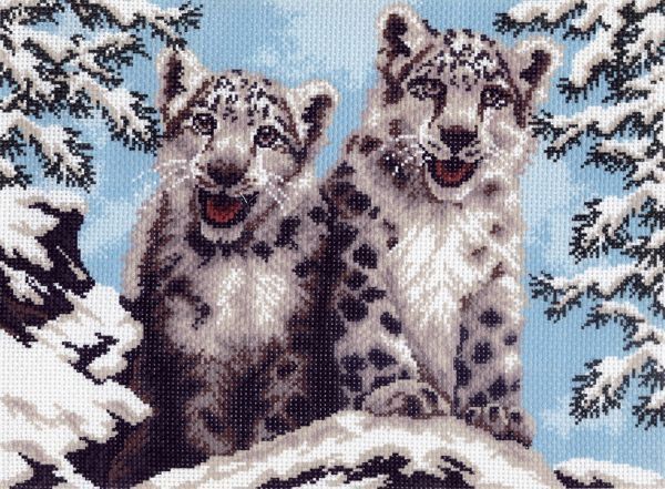 Рисунок для вышивания Матренин Посад (канва), 37х49 -0581 Белоснежные барсы