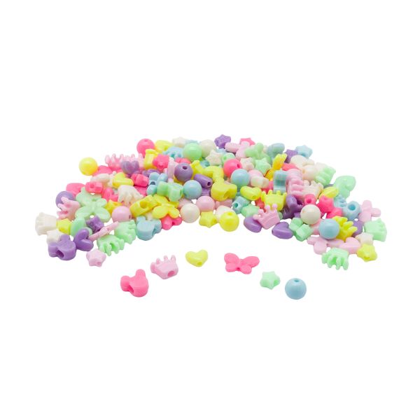 Бусины пластик набор, Веселый микс, фигурные, 8-1 7 мм, 50 г, Astra&Craft, 2AR23122-7