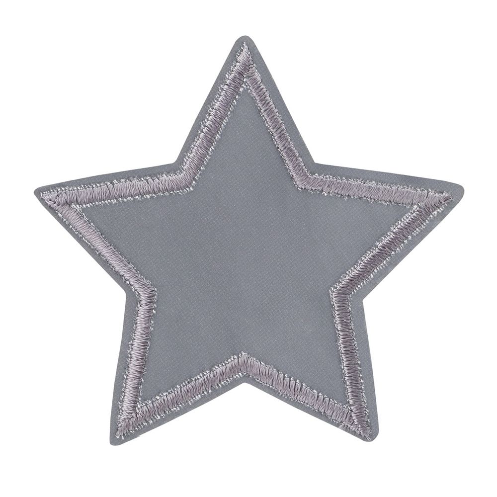 Светоотражающая термоаппликация звезда 6.5х6.5 см, 10шт